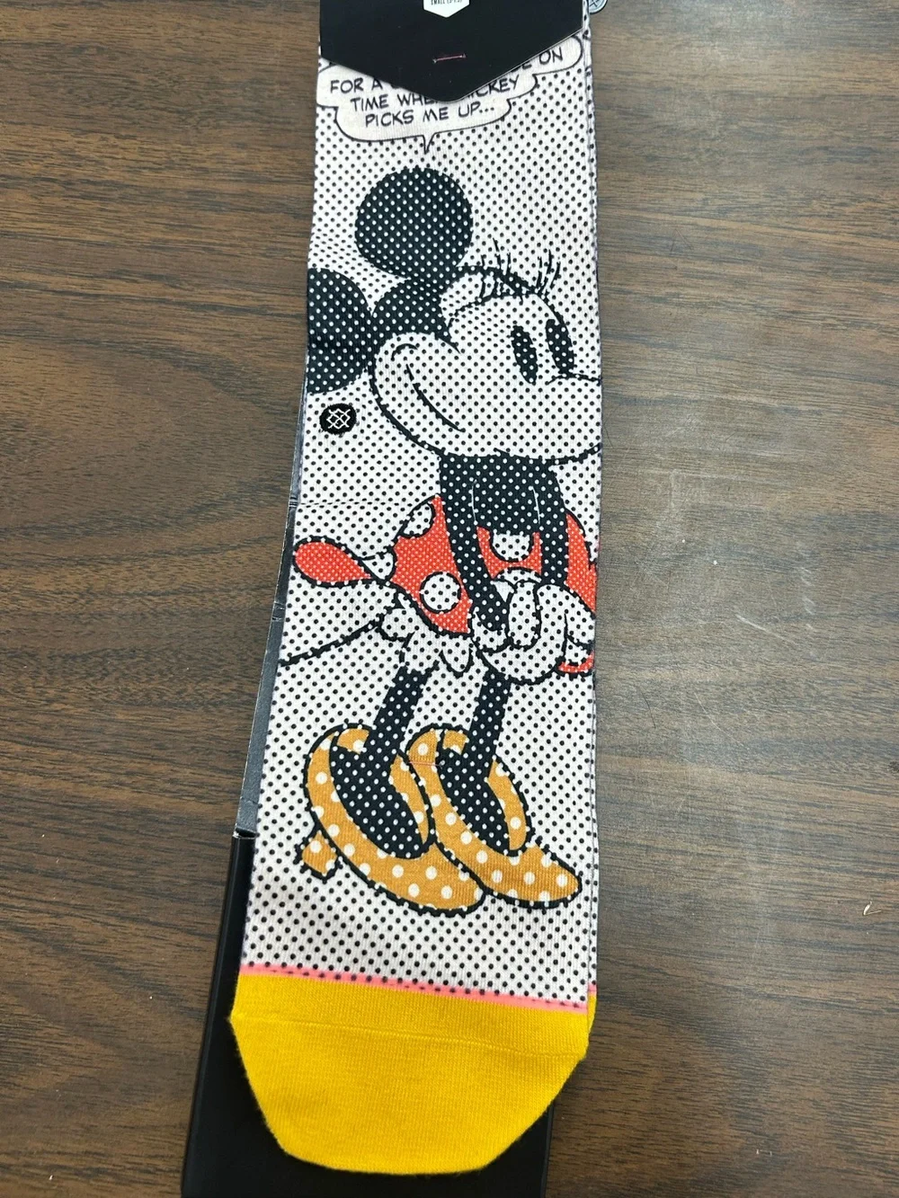 New Stance Disney Minnie Mouse Tick Tock Women Socks Sz Small (U.S. 5-7.5)